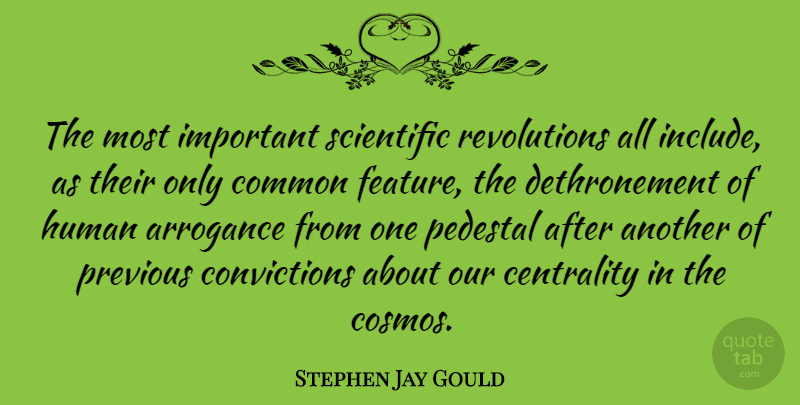 Stephen Jay Gould Quote About Humility, Science, Religion: The Most Important Scientific Revolutions...