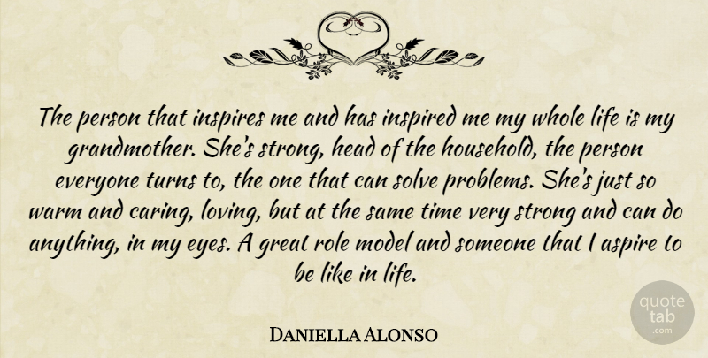 Daniella Alonso Quote About Strong, Eye, Grandmother: The Person That Inspires Me...