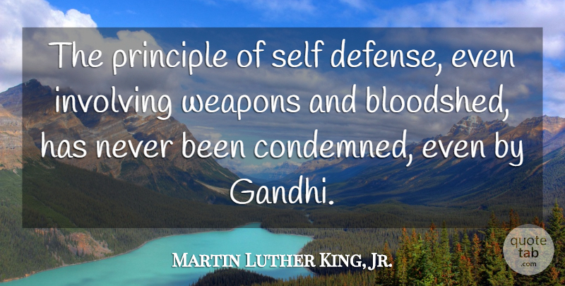 Martin Luther King, Jr. Quote About Involving, Principle: The Principle Of Self Defense...