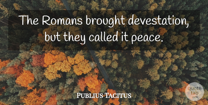 Tacitus Quote About undefined: The Romans Brought Devestation But...