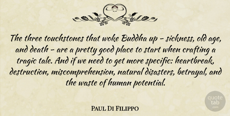 Paul Di Filippo Quote About Age, Buddha, Crafting, Death, Good: The Three Touchstones That Woke...