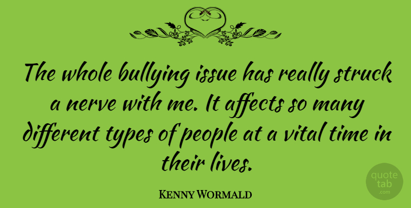 Kenny Wormald Quote About Bullying, Issues, People: The Whole Bullying Issue Has...