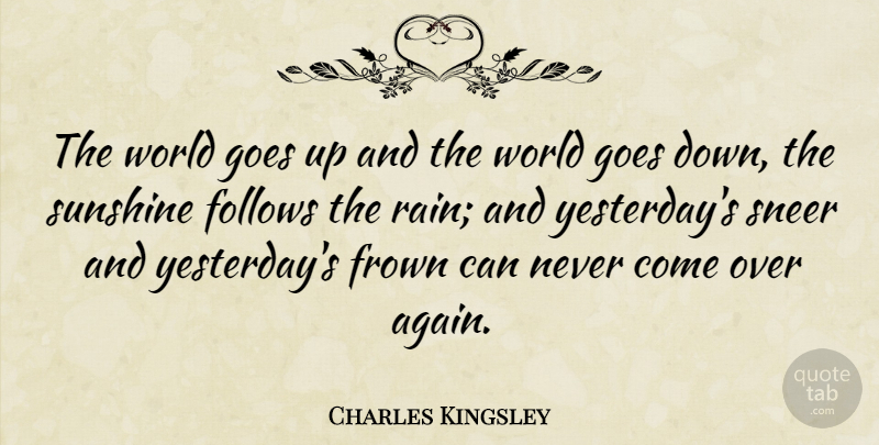 Charles Kingsley Quote About Change, Nature, Travel: The World Goes Up And...
