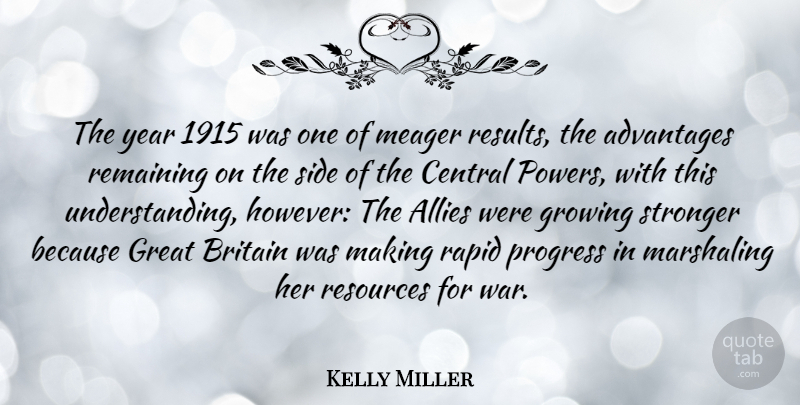 Kelly Miller Quote About War, Growing Stronger, Years: The Year 1915 Was One...