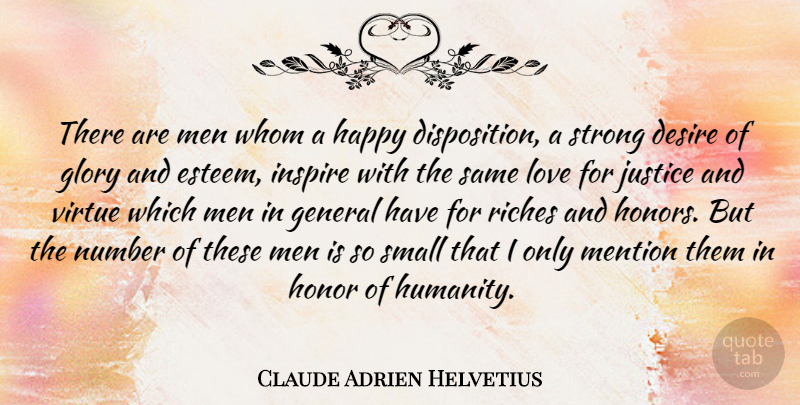 Claude Adrien Helvetius Quote About Strong, Men, Numbers: There Are Men Whom A...