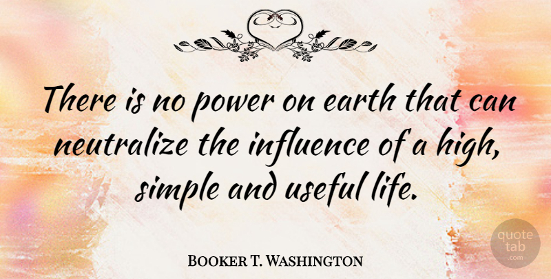 Booker T. Washington Quote About Life, Leadership, Power: There Is No Power On...