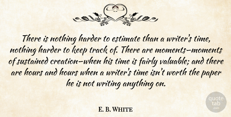 E. B. White Quote About Writing, Track, Scary: There Is Nothing Harder To...