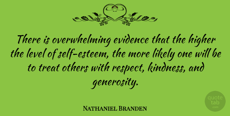 Nathaniel Branden Quote About Inspirational, Confidence, Teacher: There Is Overwhelming Evidence That...