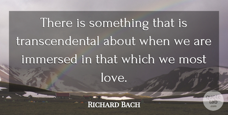 Richard Bach Quote About Transcendental: There Is Something That Is...