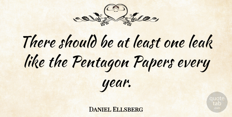 Daniel Ellsberg Quote About Hero, Years, Paper: There Should Be At Least...