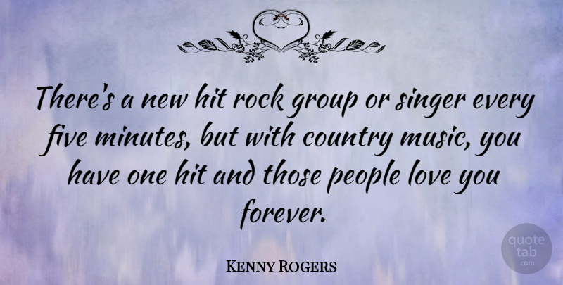Kenny Rogers Quote About Country, Love You, Rocks: Theres A New Hit Rock...