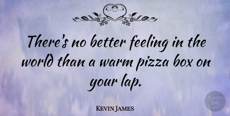 Kevin James Quote About Funny, Feelings, World: Theres No Better Feeling In...