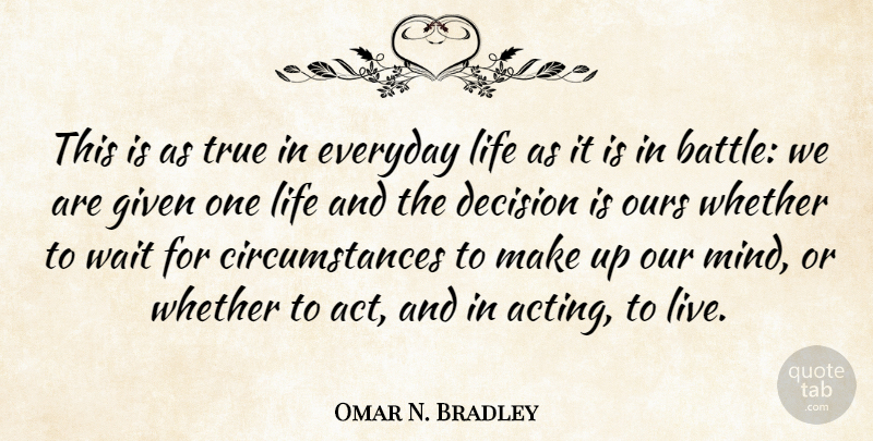 Omar N. Bradley Quote About Life, Humor, Procrastination: This Is As True In...