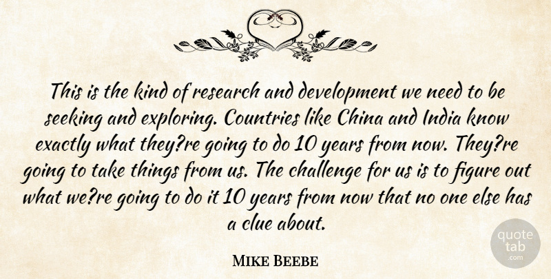 Mike Beebe Quote About Challenge, China, Clue, Countries, Exactly: This Is The Kind Of...
