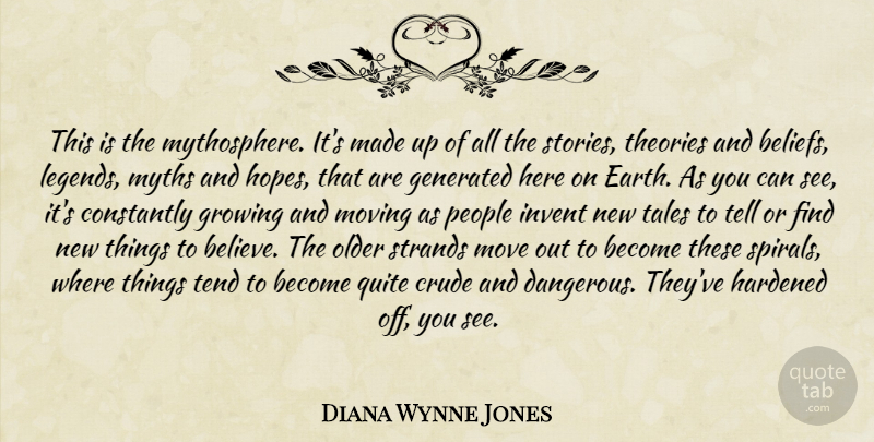 Diana Wynne Jones Quote About Believe, Moving, People: This Is The Mythosphere Its...
