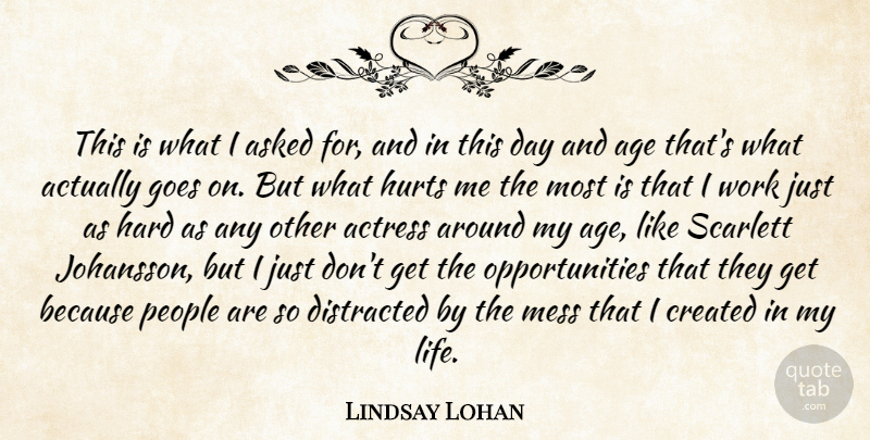 Lindsay Lohan Quote About Birthday, Hurt, Opportunity: This Is What I Asked...