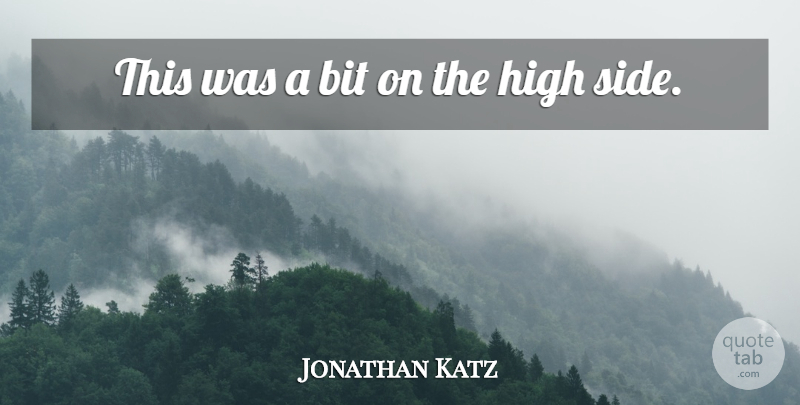 Jonathan Katz Quote About Bit, High: This Was A Bit On...