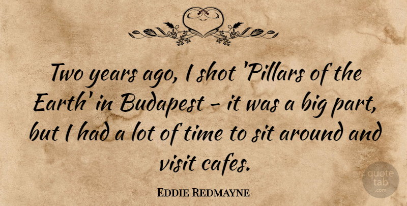 Eddie Redmayne Quote About Years, Two, Earth: Two Years Ago I Shot...