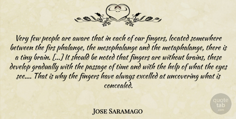 Jose Saramago Quote About Eye, People, Brain: Very Few People Are Aware...