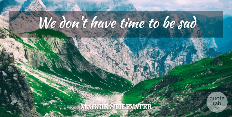 Maggie Stiefvater Quote About undefined: We Dont Have Time To...