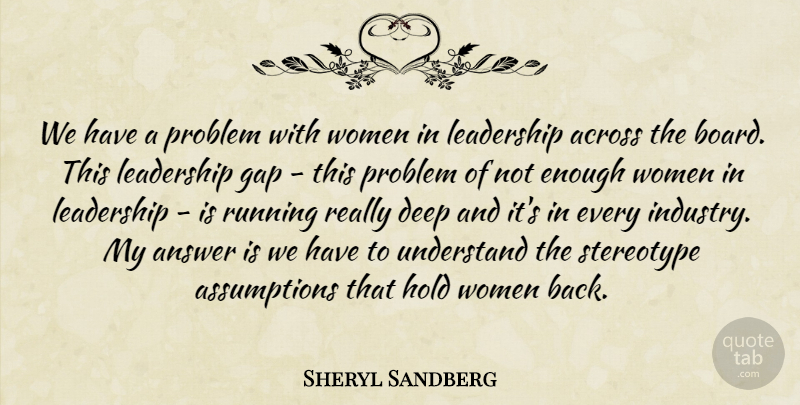 Sheryl Sandberg Quote About Running, Boards, Answers: We Have A Problem With...