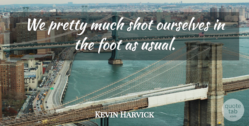 Kevin Harvick Quote About Foot, Ourselves, Shot: We Pretty Much Shot Ourselves...