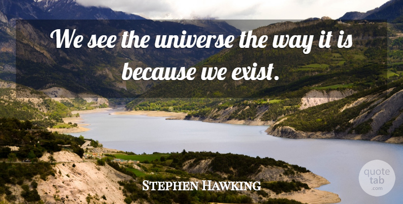 Stephen Hawking Quote About Way, Universe: We See The Universe The...