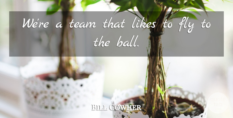 Bill Cowher Quote About Fly, Likes, Team: Were A Team That Likes...