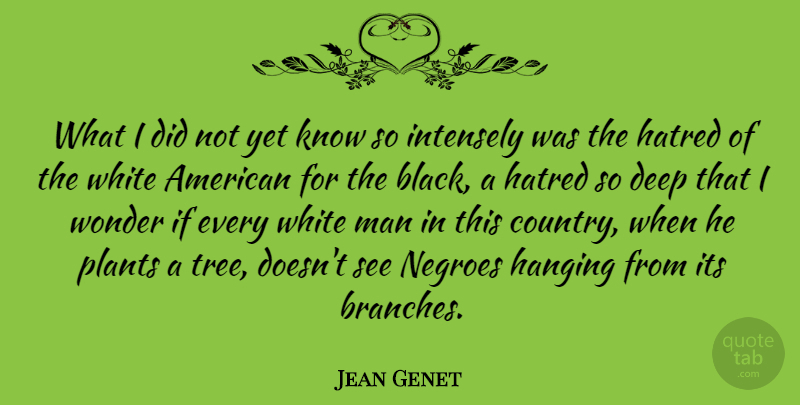 Jean Genet Quote About Country, Men, Race: What I Did Not Yet...