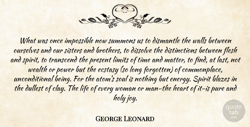 George Leonard Quote About Inspirational, Brother, Wall: What Was Once Impossible Now...