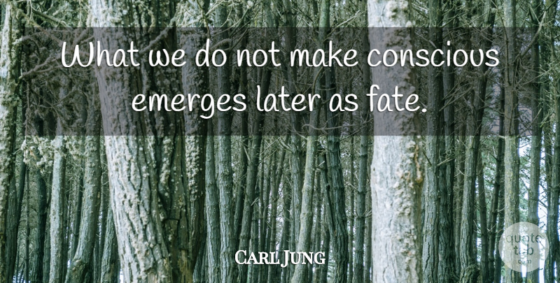 Carl Jung Quote About Fate, Conscious, Memories Dreams Reflections: What We Do Not Make...