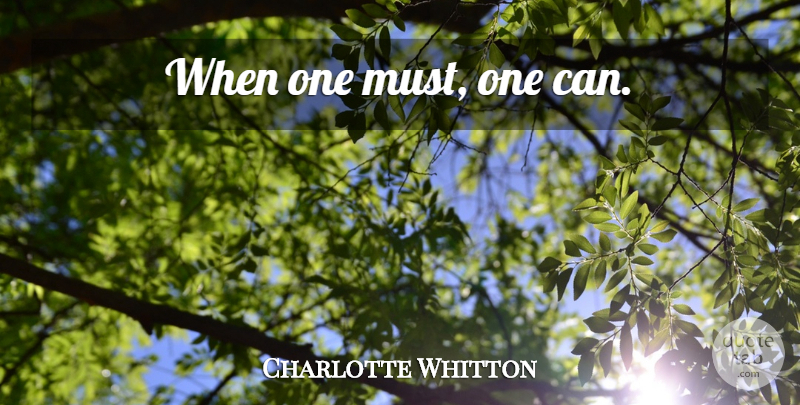 Charlotte Whitton Quote About Yiddish: When One Must One Can...