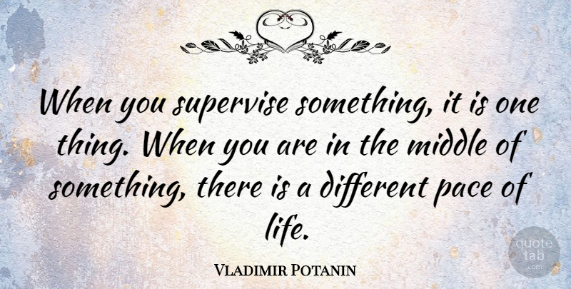 Vladimir Potanin Quote About Life: When You Supervise Something It...