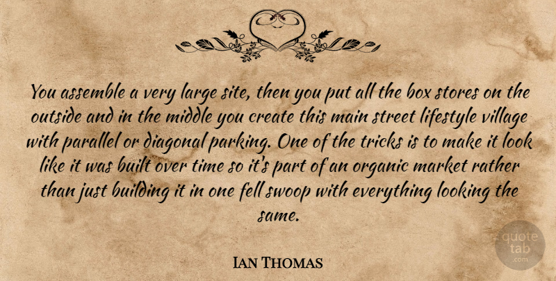 Ian Thomas Quote About Assemble, Box, Building, Built, Create: You Assemble A Very Large...