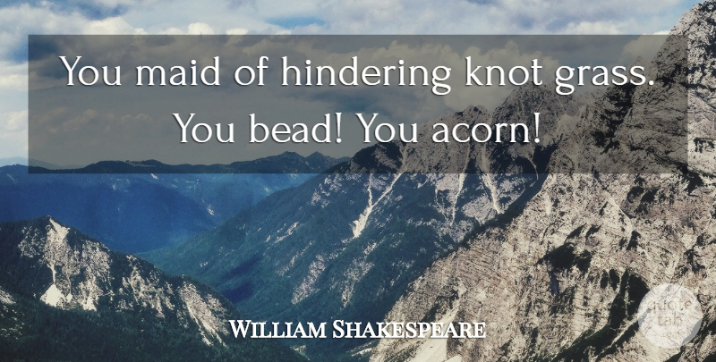 William Shakespeare Quote About Maid: You Maid Of Hindering Knot...